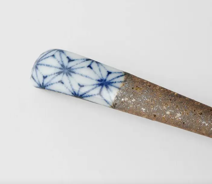 Japanese Bisque Spoons in Indigo Designs