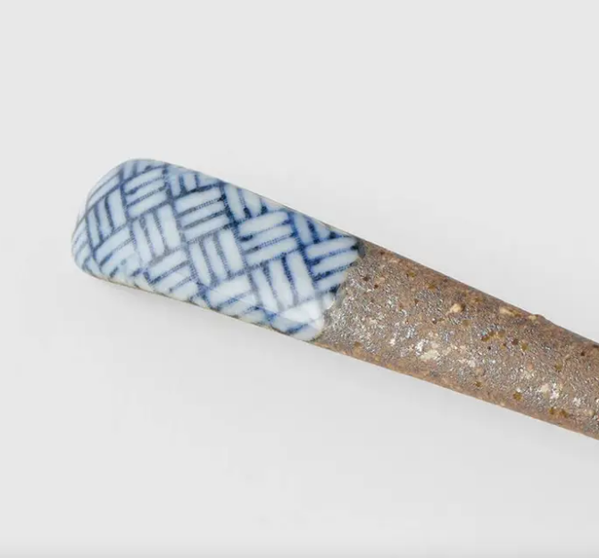 Japanese Bisque Spoons in Indigo Designs