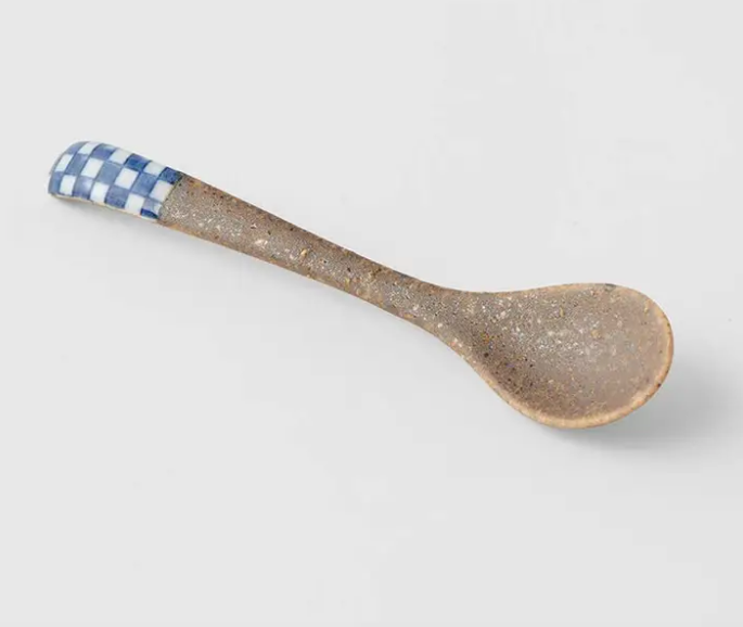 Japanese Bisque Spoons in Indigo Designs