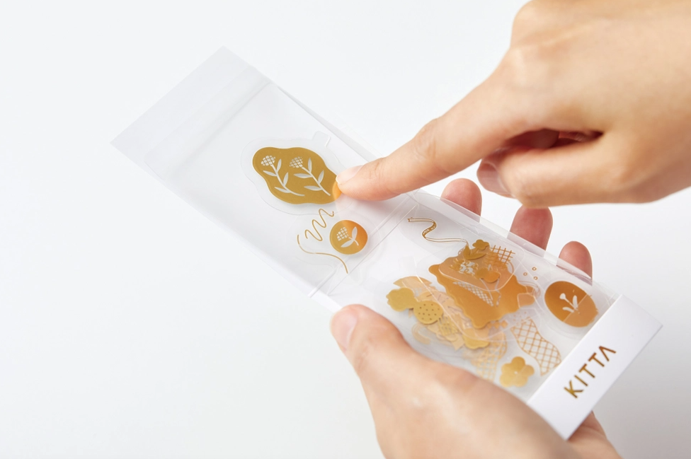 Gold Foil Transfer Washi Tape - Floral Brightness