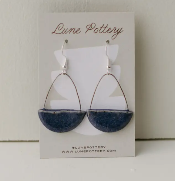 Ceramic Half Circle Earrings