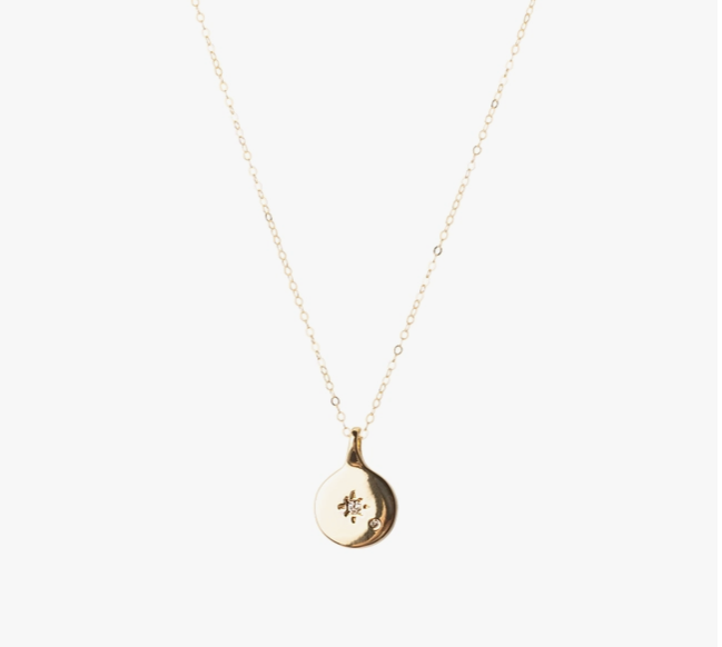 North Star Coin Pendant Necklace