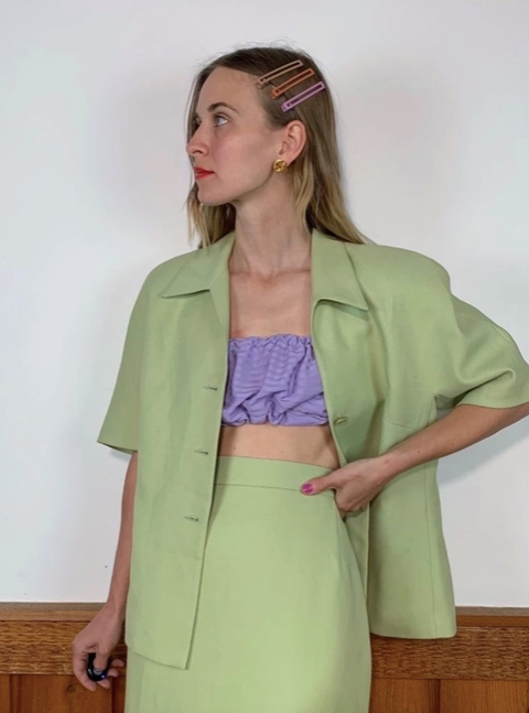 Yarrow Hair Clip Set in Sunset