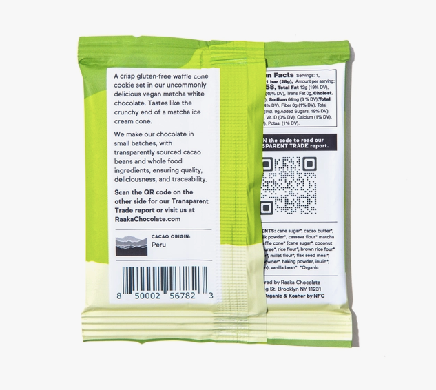 Matcha White Chocolate Waffle Cone Bar