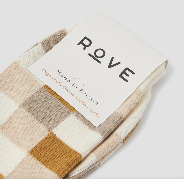 Organic Cotton Socks, Natural Squares