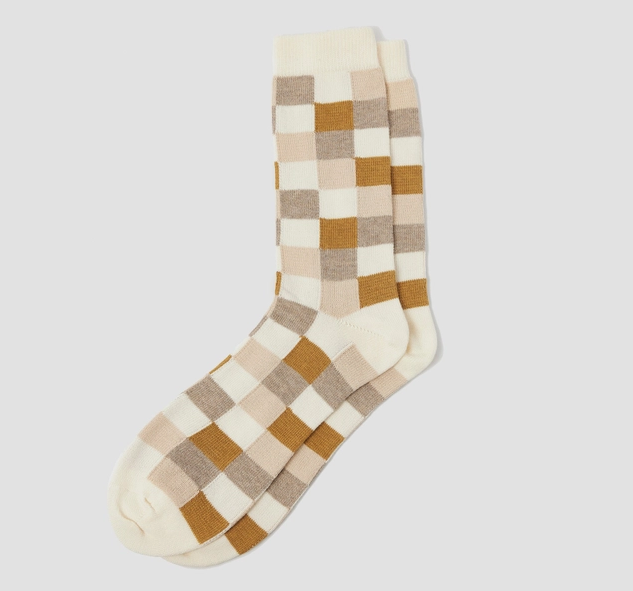 Organic Cotton Socks, Natural Squares