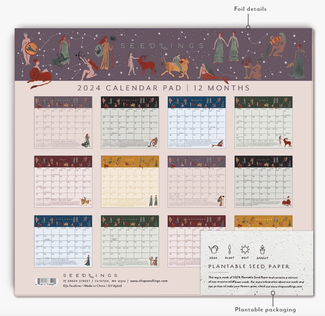 Astrological Ladies 2024 Calendar Pad