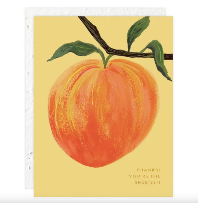 Peach Thank You Card