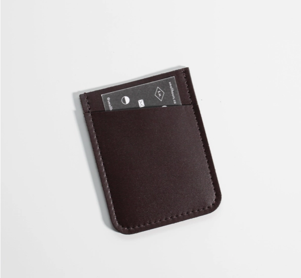 Leather Card Holder in Espresso
