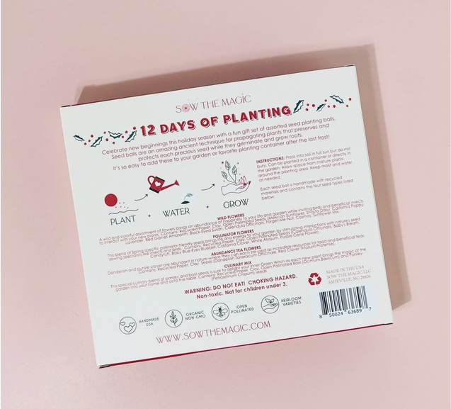 12 Days of Planting Christmas Seed Ball Set