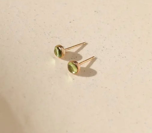 Peridot Stud Earrings