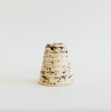 Ceramic Taper Candle Holder in Eggshell