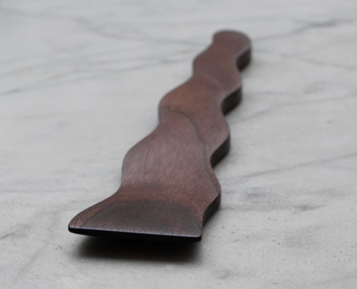 Wavy Spatula in Walnut Wood