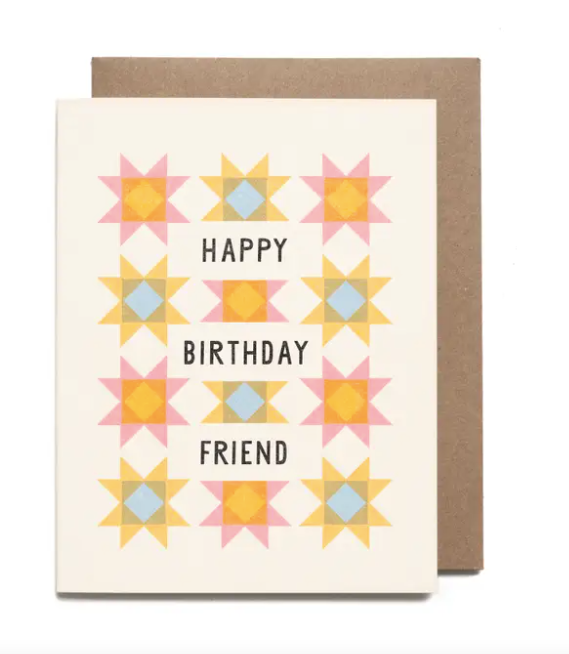 Star Quilts Birthday Card