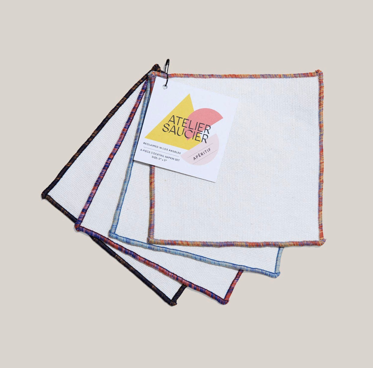 Cocktail Napkin Set, Rainbow Sky