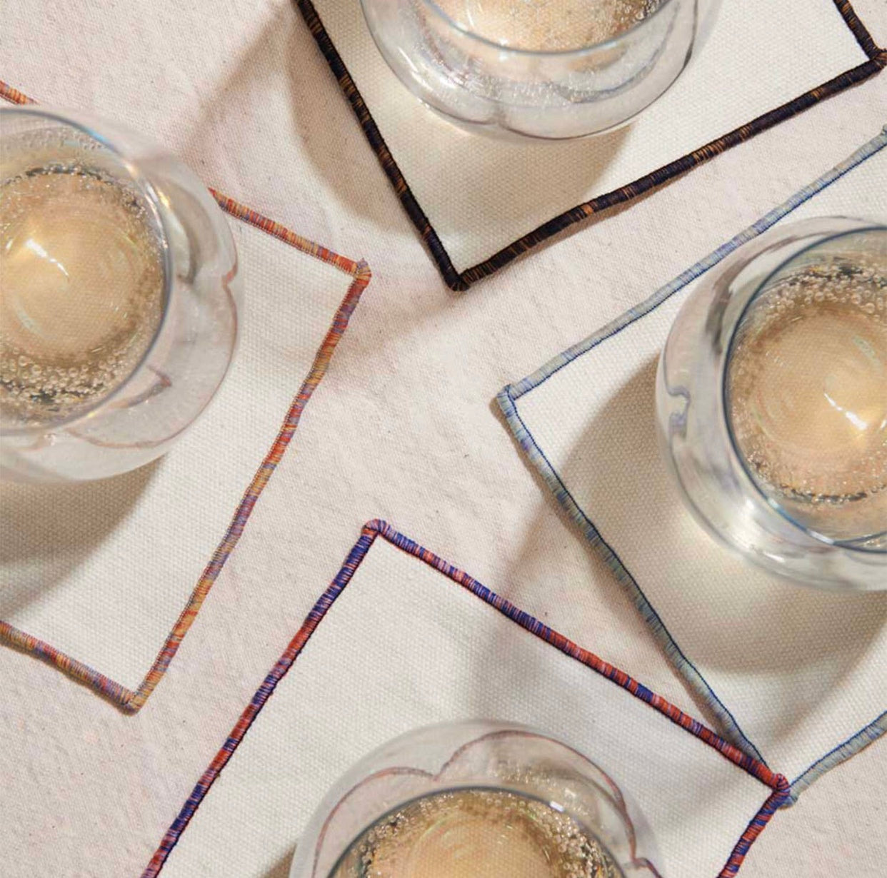 Cocktail Napkin Set, Rainbow Sky