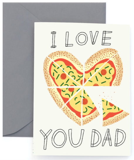 My Heart is a Pizza Father's Day Card