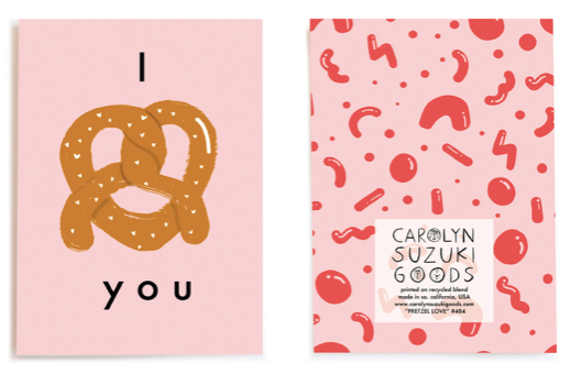 Pretzel I Love You Greeting Card