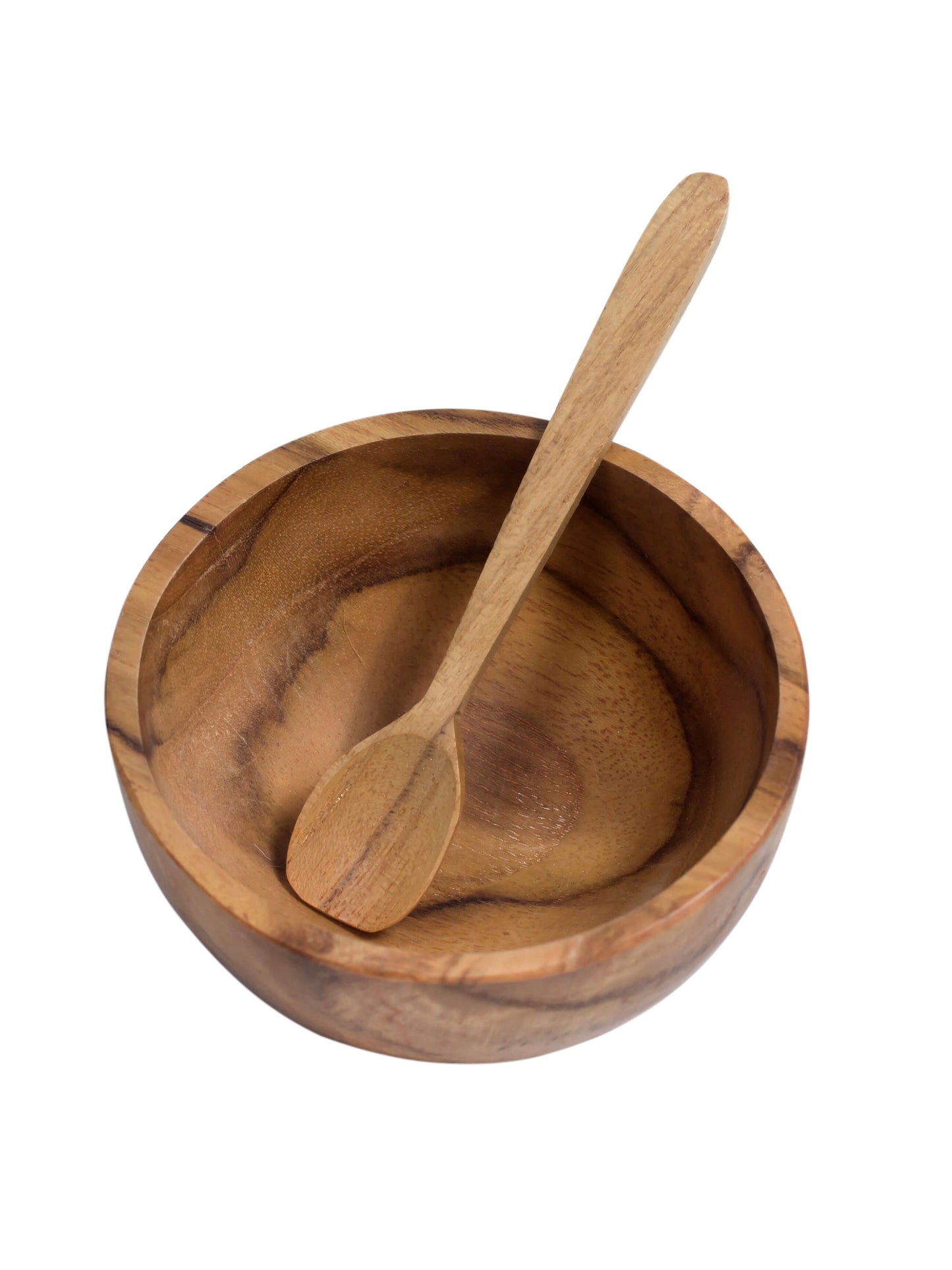 Teak Bowl and Spoon Set