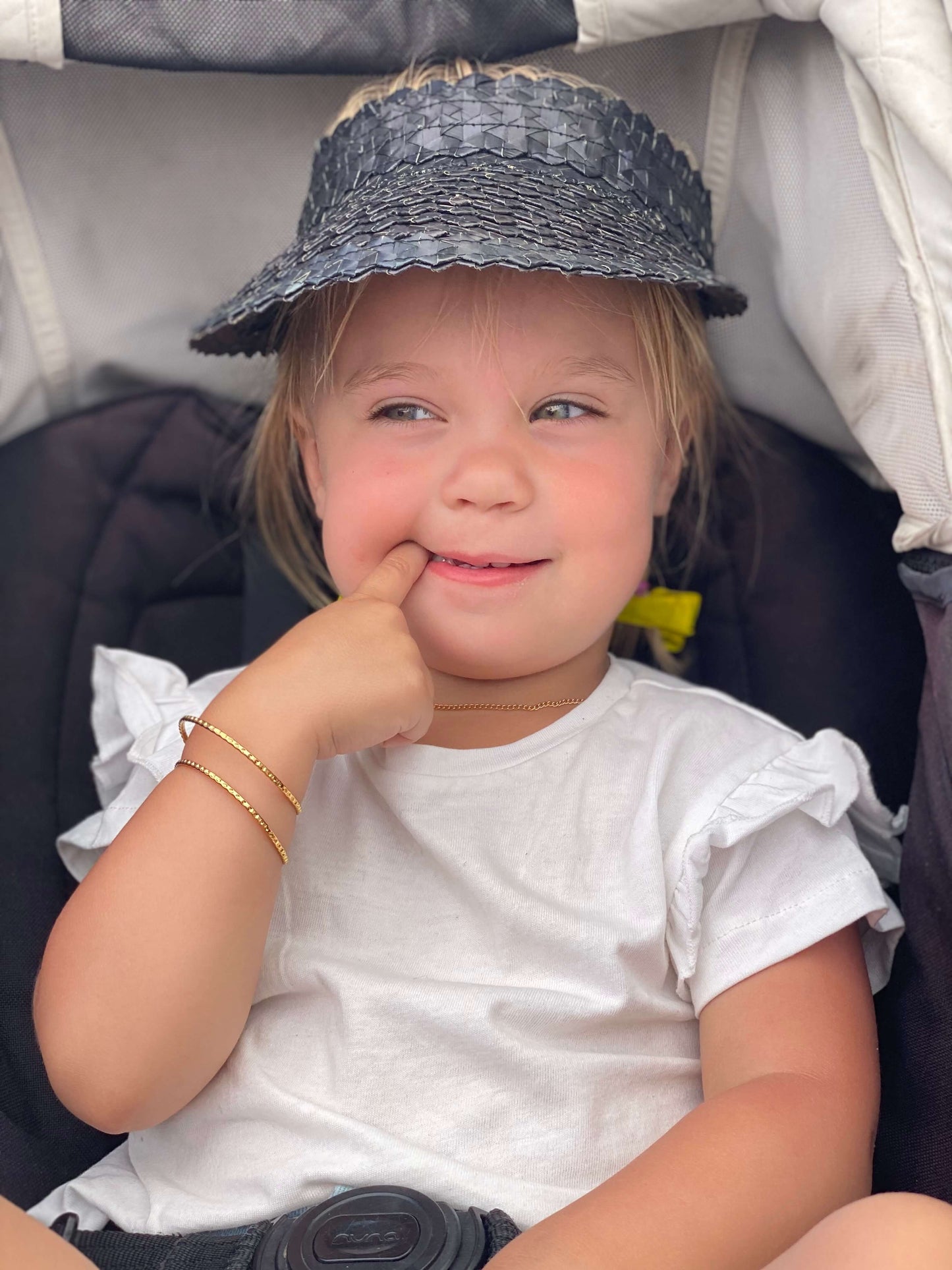 Toddler Palm Leaf Visor in Honey Brown