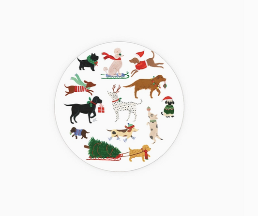 12 Dogs of Christmas Coaster Set