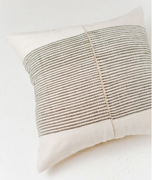 18” Hand-Stitch Pillow Cover, Grey