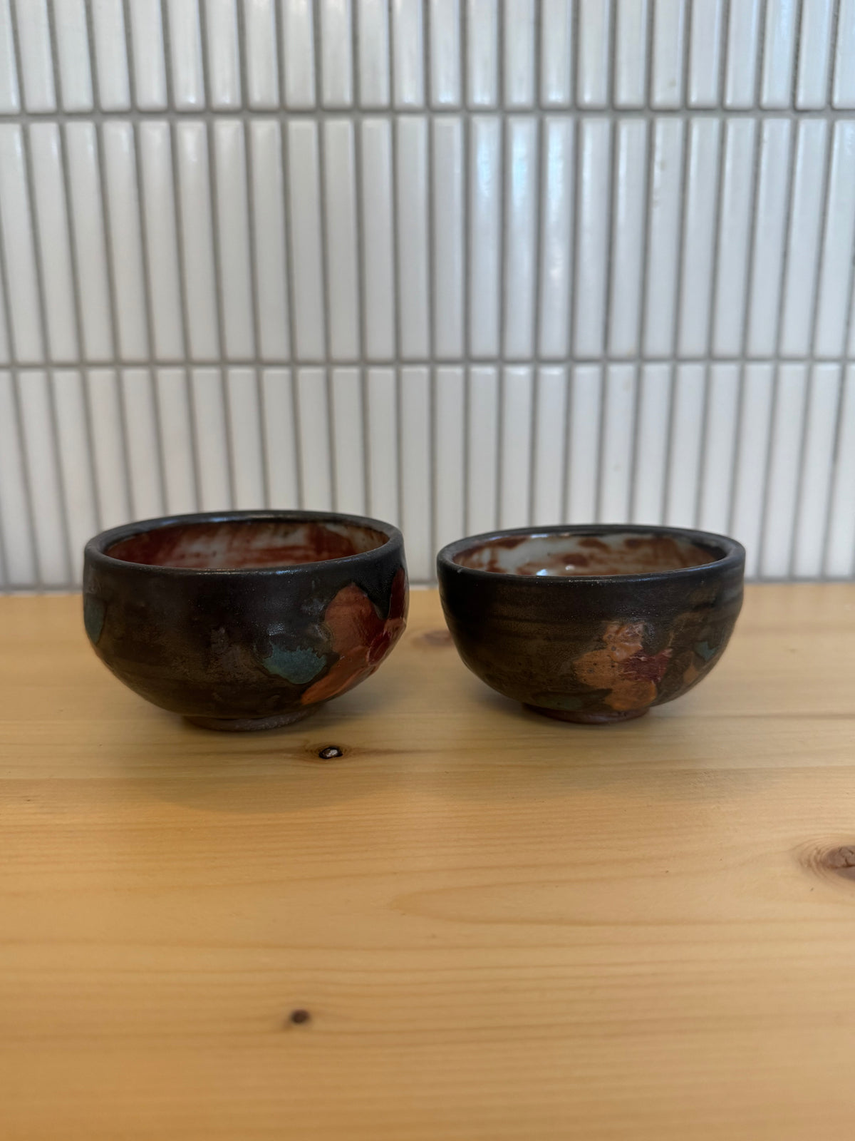 Peach Floral Tea Cups