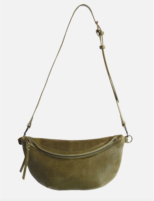 Berkeley Belt Bag, Perforated Moss