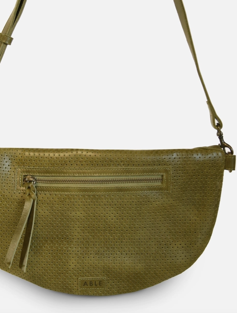 Berkeley Belt Bag, Perforated Moss