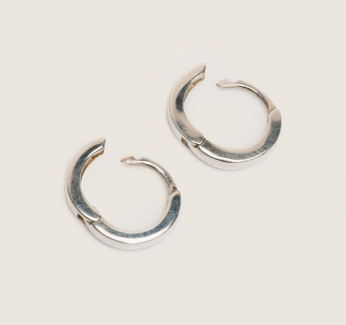 24/7 Silver Hinge Hoop