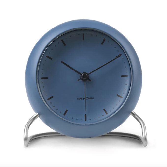 City Hall Alarm Clock in Stone Blue