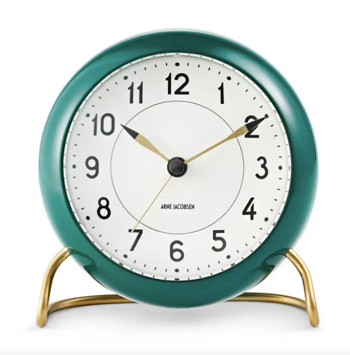 Station Alarm Clock in Racing Green