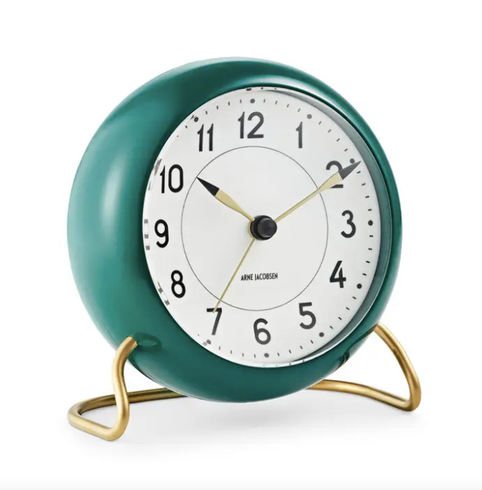 Station Alarm Clock in Racing Green