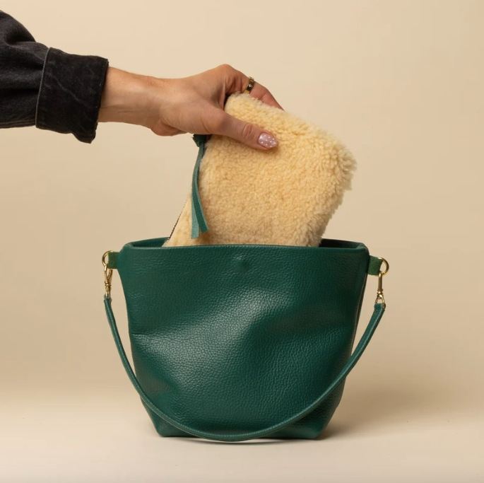 Party Bucket in Malachite Leather