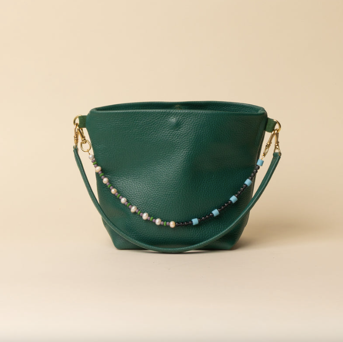 Party Bucket in Malachite Leather