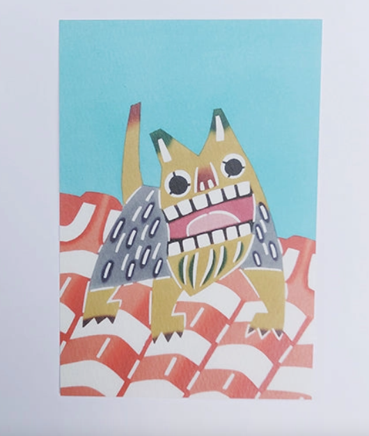 Okinawan Postcard in Shisa