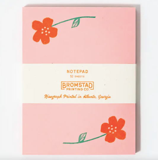 Flower Pair Risograph Notepad