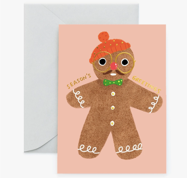 Gingerbread Guy Holiday Card, Box of 8