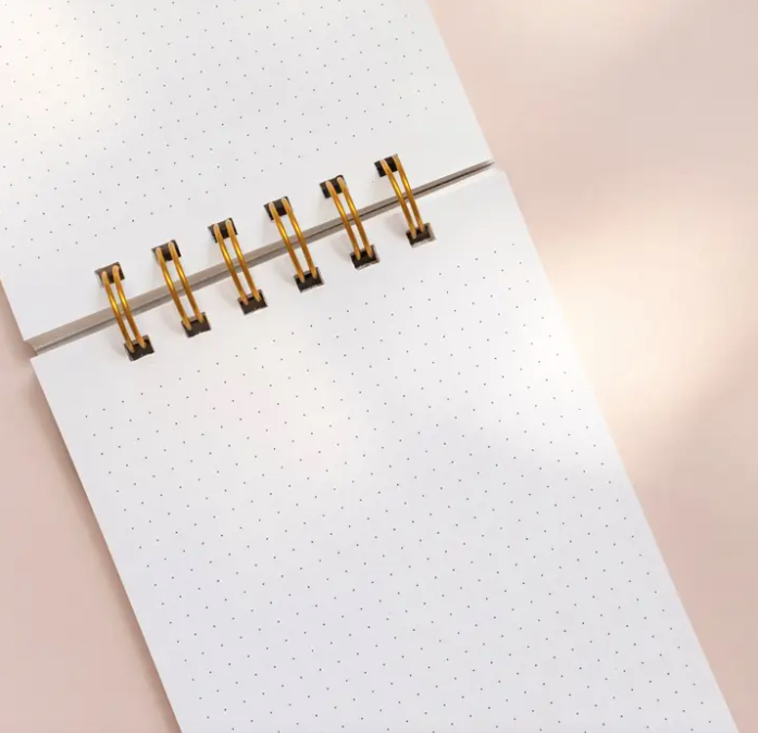 Charcoal Pebble Dotted Jotter Notebook