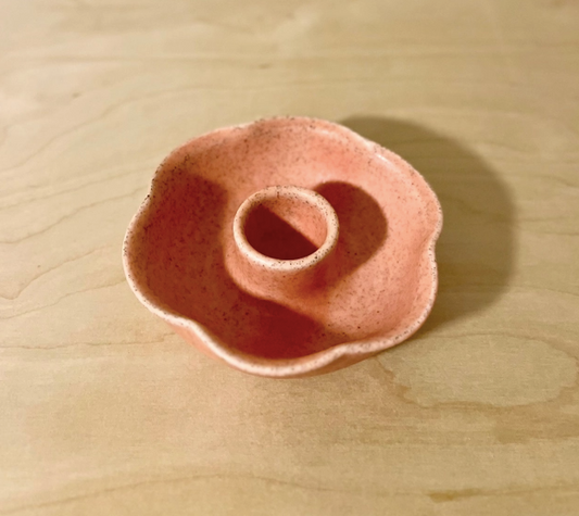 Clover Candle Holder in Rhubarb