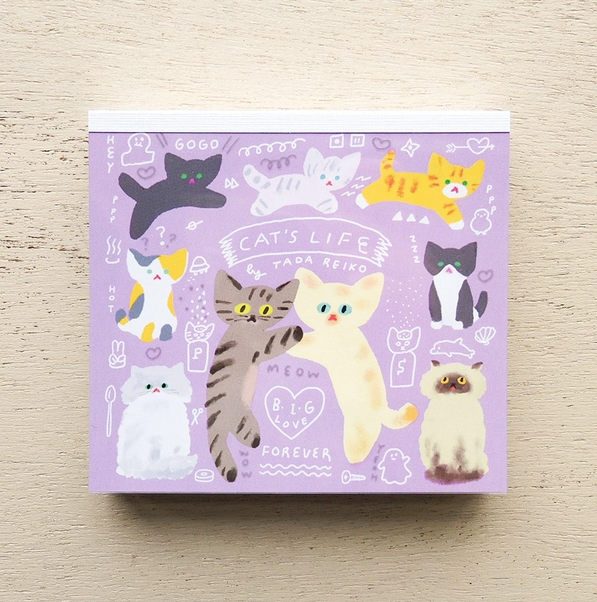 Cat's Life Block Memo Pad