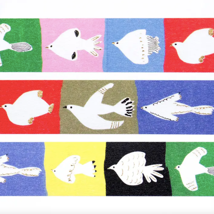 Foil Doves Washi Tape