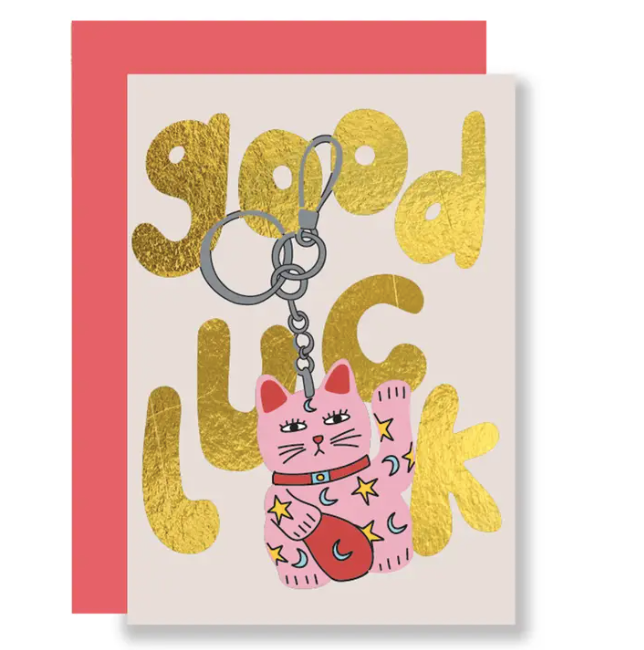 Mini Maneki-Neko 'Good Luck' Card