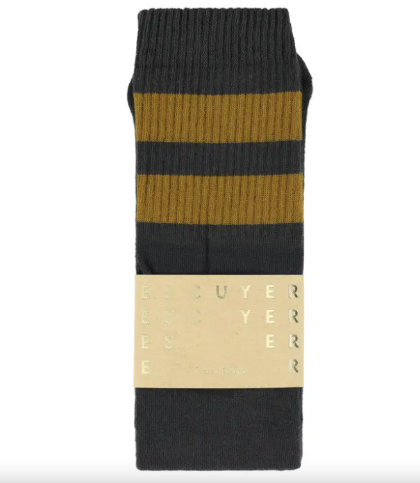 Mens Tube Socks in Black & Cumin