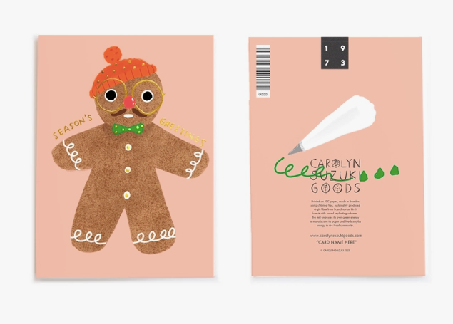 Gingerbread Guy Holiday Card, Box of 8
