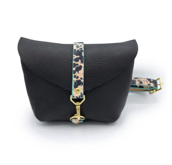 Big Sister Fanny Pack in Black & Speckled Leather