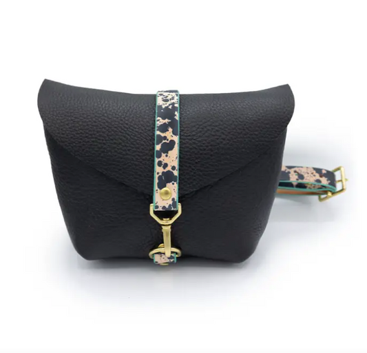 Big Sister Fanny Pack in Black & Speckled Leather