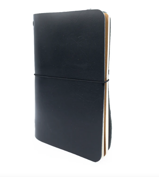 Traveler's Journal in Black Leather