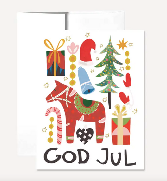 God Jul Scandinavian Christmas Card