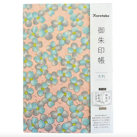 Goshuincho Notebook in Blue Flower